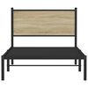 vidaXL metallist voodiraam ilma madratsita Sonoma tamm 107x203 cm