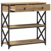 vidaXL Konsolide tabel sahtliga riiuliga k&auml;sit&ouml;&ouml;tamm 75 x 28 x 75 cm