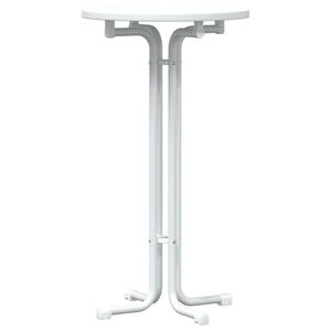 vidaXL baarilaud, valge, &Oslash;60x110 cm, tehispuit ja teras