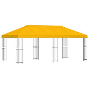 vidaXL Paviljon k&uuml;lgseinadega 6 x 3 m Kollane Pol&uuml;ester ja teras 190