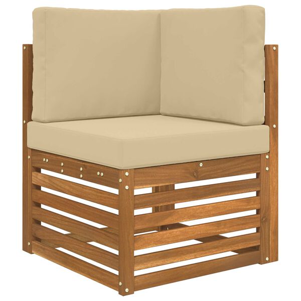 vidaXL V&auml;lim&ouml;&ouml;blitugi patja 3 pcs Beež Pol&uuml;ester