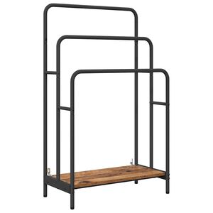 vidaXL Riidepuu riiuliga Vana puit 60 x 30 x 100,5 cm Tehispuit
