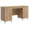 vidaXL Laud riiuliga uksega Artisan tamm 142,5 x 50 x 75 cm Tehispuit