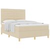 vidaXL Karbi vedrumadrats madratsiga peaga cream 140 x 190 cm kangas