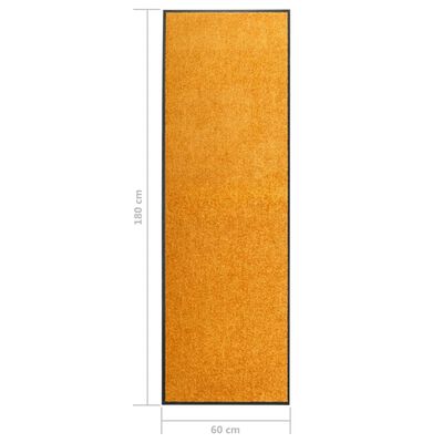 vidaXL uksematt pestav, oranž, 60 x 180 cm