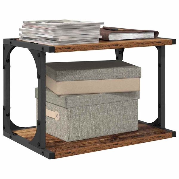 vidaXL Printeri alus Vana puit 41 x 28 x 33.5 cm Tehispuit