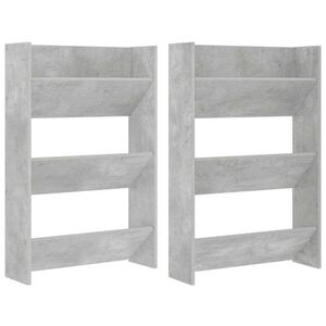 vidaXL seina kingakapid 2 tk, betoonhall, 60x18x90 cm, puitlaastplaat