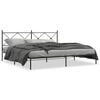 vidaXL metallist voodiraam peatsiga, must, 193x203 cm