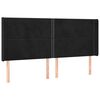 vidaXL voodipeats servadega, must, 203x16x118/128 cm, samet