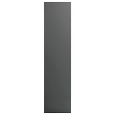 vidaXL garderoob kõrgläikega hall 50 x 50 x 200 cm puitlaastplaat