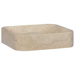 vidaXL valamu, kreemjas, 40 x 40 x 10 cm, marmor