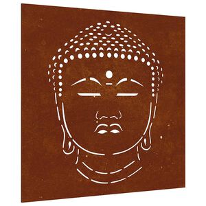 vidaXL aia seinakaunistus, 55x55 cm, Corteni teras, Buddha disain