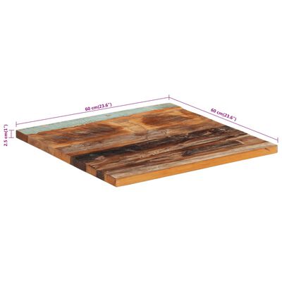 vidaXL ruudukujuline lauaplaat 60x60 cm 25–27 mm taaskasutatud puit
