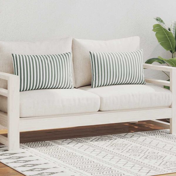 vidaXL aiapadjad, 2 tk, triibulise mustriga, 60 x 40 cm, hall