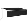 vidaXL automaatne varikatus LED, tuuleandur, 6 x 3 m, antratsiithall