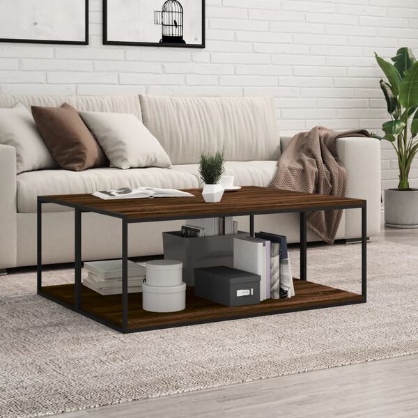 vidaXL seinariiulid 4 tk, pruun tamm, 100x40x1,5 cm, tehispuit