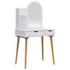 vidaXL Tualettlaua komplekt FAUSKE 3 pcs Valge 76 x 50 x 143 cm