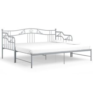 vidaXL lahtik&auml;iv diivanvoodiraam hall metall 90 x 200 cm