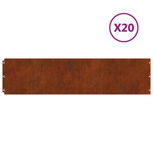 vidaXL muru&auml;&auml;red 20 tk 25x103 cm painduv ilmastikukindel teras