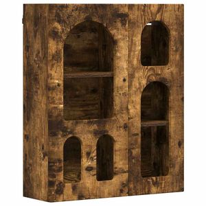 vidaXL Seinakapp riiuliga Suitsetatud tamm 59 x 20 x 71.5 cm Tehispuit