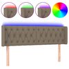 vidaXL LED-voodipeats, pruunikashall, 163x16x78/88 cm, kangas