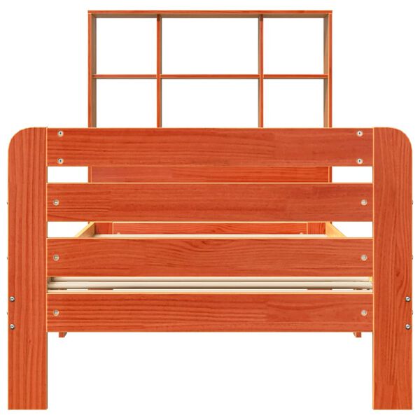 vidaXL voodiraam ilma madratsita, vahapruun, 90 x 190 cm, m&auml;nnipuit