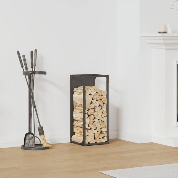 vidaXL K&uuml;ttepuurest Must 25x25x60 cm K&uuml;lmvaltsitud teras