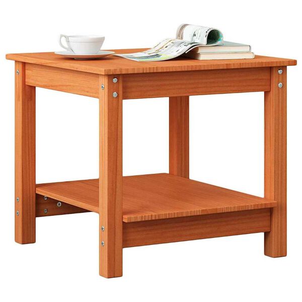 vidaXL Kohvilaud Vahapruun 50 x 50 x 45 cm Männipuit