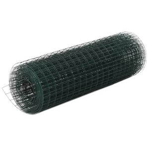 vidaXL kanade traataed, teras PVC kattega, 10 x 0,5 m, roheline