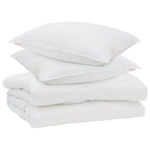 vidaXL Suletekk padjaga 3 pcs Valge Mikrofiiber