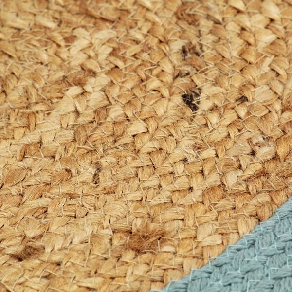 vidaXL lauamatid 6 tk, naturaalne ja roheline, 38 cm, džuut ja puuvill