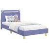 vidaXL Laste voodiraam peatoega peaga Jeans sinine 80 x 200 cm kangas