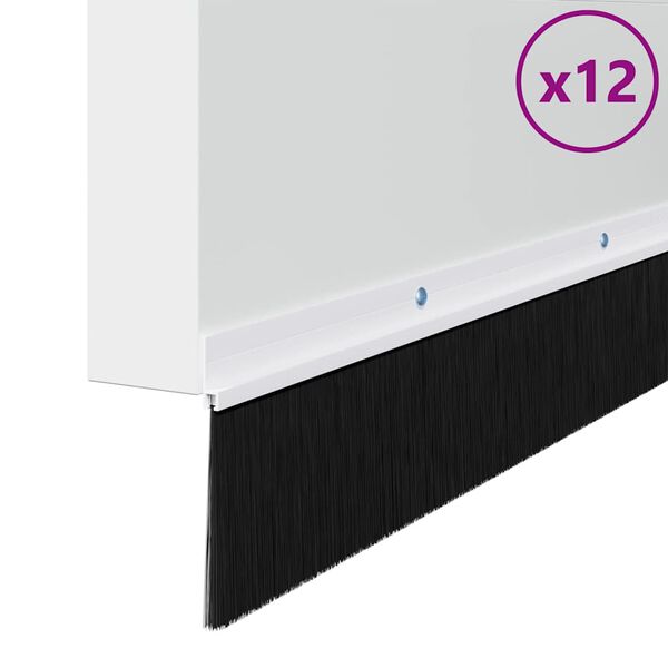 vidaXL Kruvitavad uksel&ouml;&ouml;kide tihendid 12 pcs Valge 100 cm