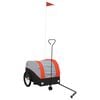 vidaXL jalgratta haagis, must ja oranž, 30 kg, raud