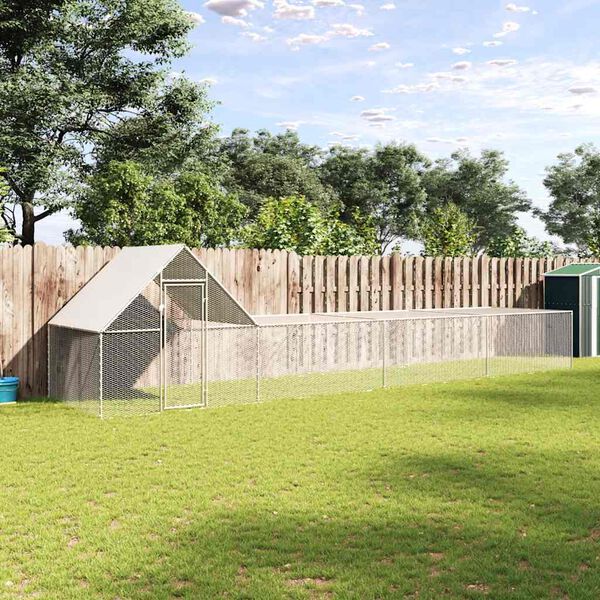 vidaXL kanakuut, 8 x 2 x 2 m, tsingitud teras