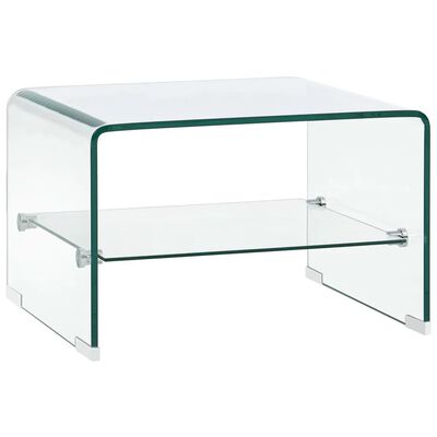 vidaXL kohvilaud läbipaistev 50 x 45 x 33 cm karastatud klaas