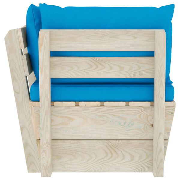 vidaXL kaubaalustest nurgadiivan istmepatjadega immutatud kuusepuit