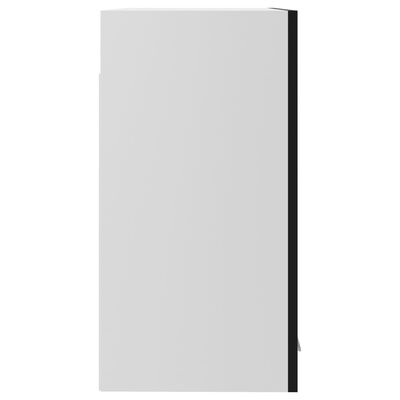 vidaXL köögikapp, kõrgläikega must, 60 x 31 x 60, puitlaastplaat