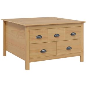 vidaXL Kohvilaud Meepruun 79.5 x 79.5 x 49 cm Kindel m&auml;nnipuidust