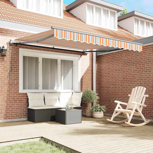 vidaXL K&auml;igukohandatav varikatus Mitmev&auml;rviline 350 x 250 cm