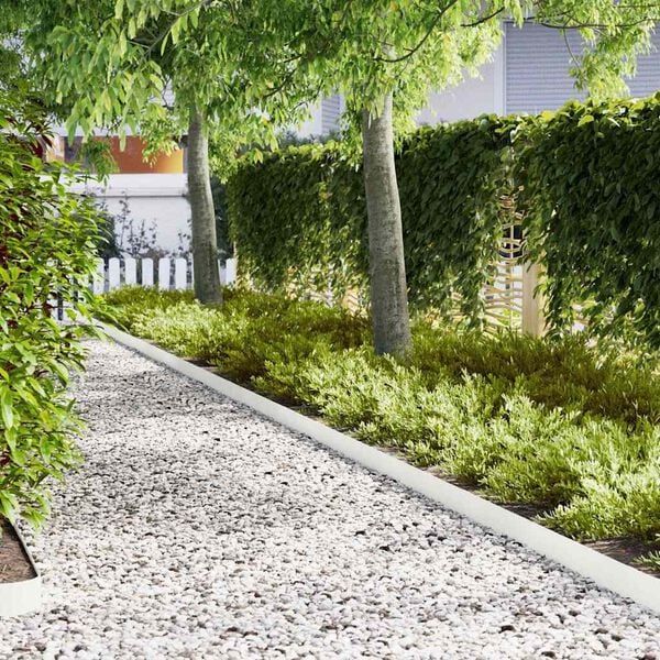 vidaXL Murupiire 20 pcs Valge 100 x 0.05 x 20 cm K&uuml;lmvaltsitud teras