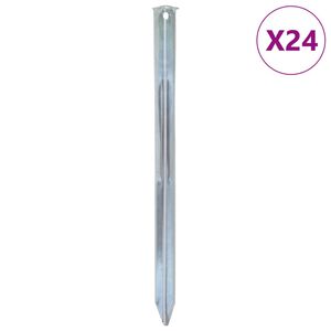 vidaXL telgivaiad 24 tk, 30 cm &Oslash;20 mm, tsingitud teras