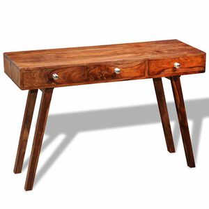 vidaXL 3 sahtliga konsoollaud, 76 cm, akaatsiapuust