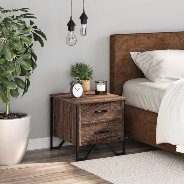 vidaXL &ouml;&ouml;kapp, pruun tamm, 40x41x40 cm, tehispuit