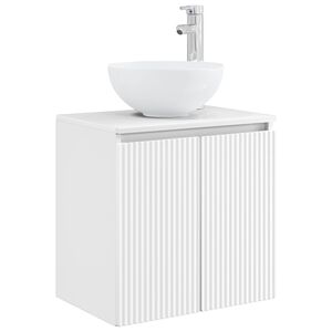 vidaXL Seinale paigaldatav kraanikaussi kapike Valge 49,5 x 35 x 63 cm