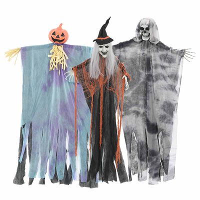 Rippuvad Halloweeni kummitused 3 tk mitmevärviline 61 x 97 cm