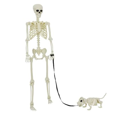 Halloweeni skeletikomplekt 2 tk valge 155 x 38,5 cm