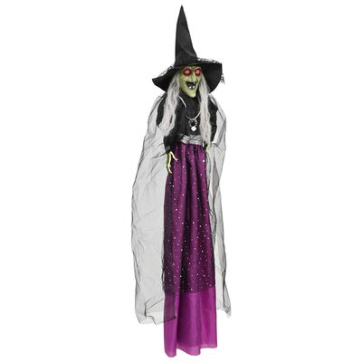 Rippuv Halloweeni nõid SPOOKA lilla 30 x 133 cm