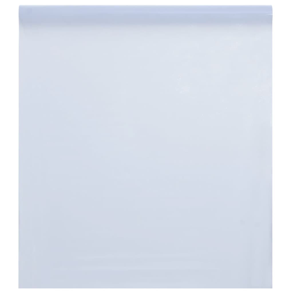 vidaXL staatiline aknakile, jäätunud, läbipaistev valge, 45x1000cm PVC