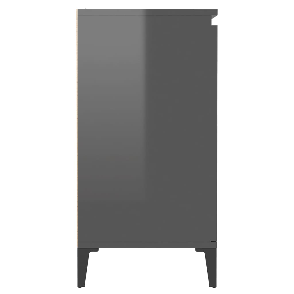 vidaXL puhvetkapp kõrgläikega hall 60x35x70 cm, puitlaastplaat